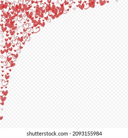 Pink Papercut Vector Transparent Backgound. Love Confetti Card. Burgundy Paper Heart Poster.