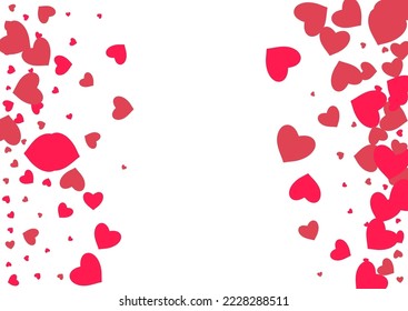 rosafarbene Paperschnitt, Vektorweißer Hintergrund. 3d Confetti Textur. Burgund Happy Heart Card.