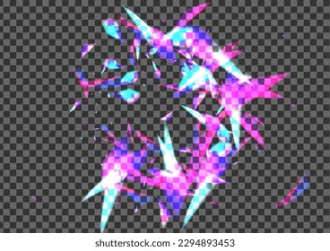 Pink Particle Background Transparent Vector. Element Layer Wallpaper. Violet Sunshine Template. Multicolored Magic. Twinkle Night Texture.