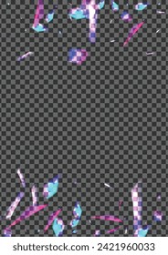 Pink Particle Background Transparent Vector. Spark Fall Card. Blur Overlay Illustration. Shine Starburst. Glare Celebration Template.