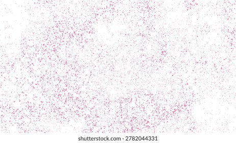 Pink particles scattered on white background for creative design and artistic projects