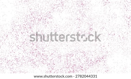 Pink particles scattered on white background for creative design and artistic projects