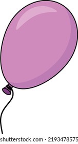 Pink Party Balloon vector illustration