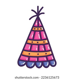 pink party hat accessory icon