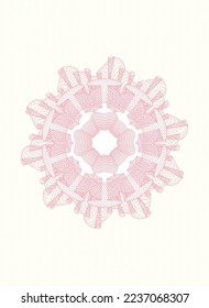 Pink passport emblem. Vector Illustration. Detailed. 