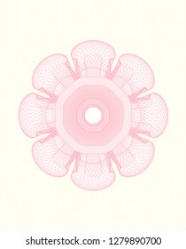 Pink passport money rosette
