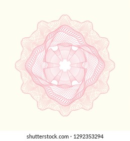 Pink passport money rosette