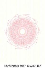 Pink passport money rosette