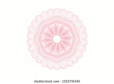 Pink passport money rosette