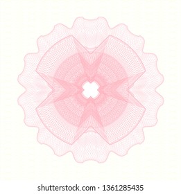 Pink passport money rosette