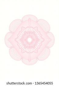 Pink passport money rosette