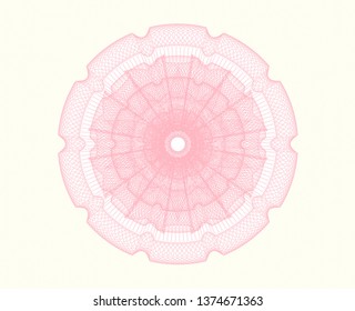 Pink passport money rosette