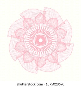 Pink passport money rosette