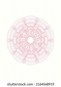 Rosette con dinero del pasaporte rosa. Ilustración vectorial. Detallado. 