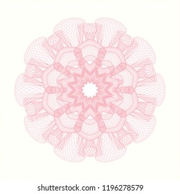 Pink passport money style rosette