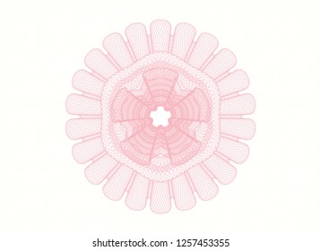 Pink passport money style rosette
