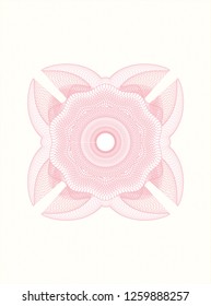 Pink passport money style rosette