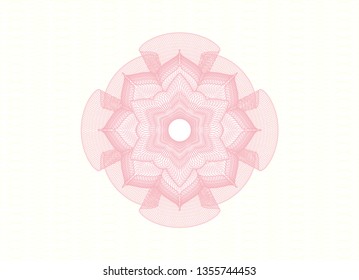 Pink passport money style rosette
