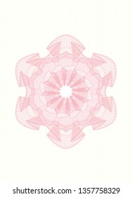 Pink passport money style rosette