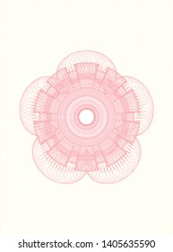 Pink passport rosette. Vector Illustration. Detailed.