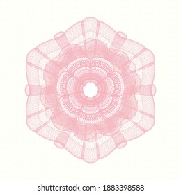 Rosette de pasaportes rosados. Ilustración vectorial. Detallado. 