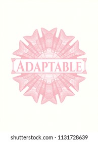 Pink passport rossete with text Adaptable inside