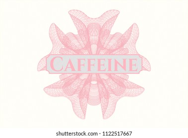 Pink passport rossete with text Caffeine inside