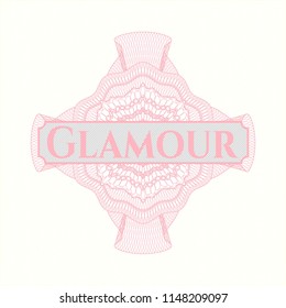 Pink passport rossete with text Glamour inside