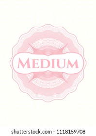Pink passport rossete with text Medium inside