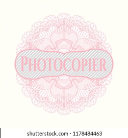 Pink Passport Rossete With Text Photocopier Inside