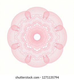 Pink passport style rosette