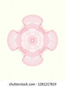 Pink passport style rosette