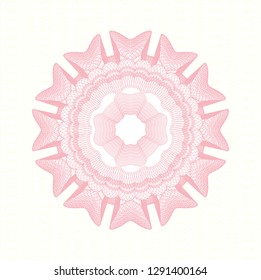 Pink passport style rosette