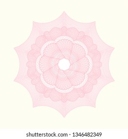 Pink passport style rosette