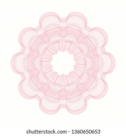 Pink passport style rosette