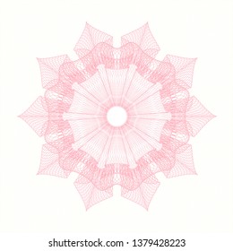 Pink passport style rosette