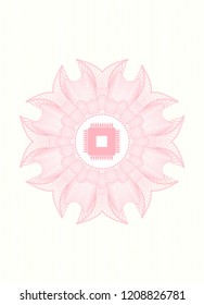 Pink passport style rossete with microchip, microprocessor icon inside
