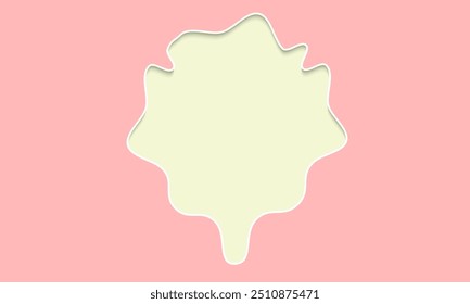 pink pastel background. Minimalist Pink wave line wallpaper. Abstract White Blob on pastel. Clean simple and White Graphic. Stylish Pink Splash Design. playful design template. kids background
