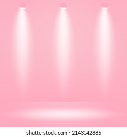 Pink pastel background. Product display presentation. 3d scene design. Stand show cosmetic product. Pastel minimal scene. Abstract creative concept.