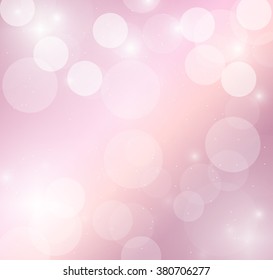 Pink pastel with bokeh and glowing light background