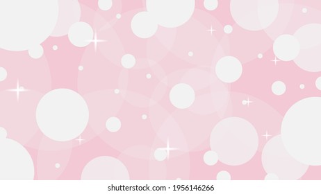 Pink pastel bubble stars bokeh background