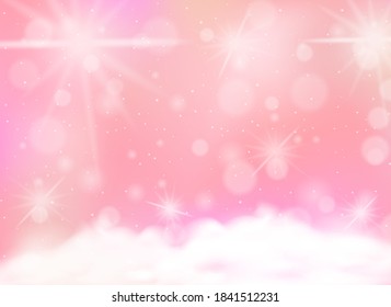 Pink pastel color blurred background blank template illustration