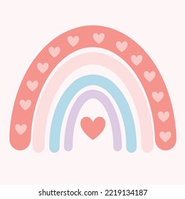 Pink Pastel Cute Boho Rainbow, Aesthetic Rainbow, Baby Rainbow, Nursery Rainbow
