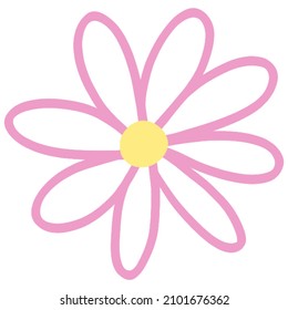Pink Pastel Floral Element, Illustration, Clipart Bundle for Greeting Card, Stationery, Postcard.