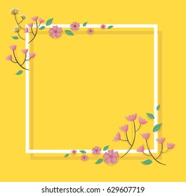 pink pastel flower and background vector illustration