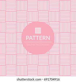 Pink pastel geometric seamless pattern, Vector, background.