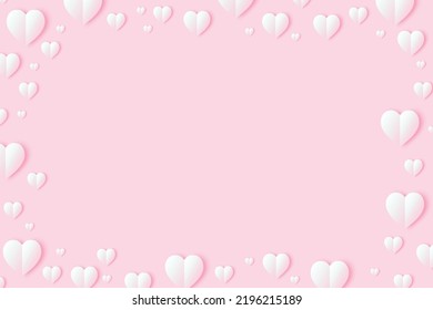 Pink pastel love wedding valentine paper texture banner background