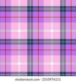 pastel rosa xadrez vetor de padrão sem costura. Plano de fundo gráfico tartan design de moda uso para impressão, textura, pano, tecido, flanela.	