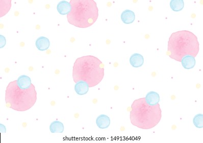 Pink pastel polka dots vector background. illustration wallpaper for template website design and banner social media advertising. Valentines day concept. Beautiful sweet backdrop. 