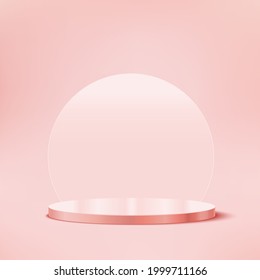 
Pink pastel product display podium is perfect for your product, this background is editable again